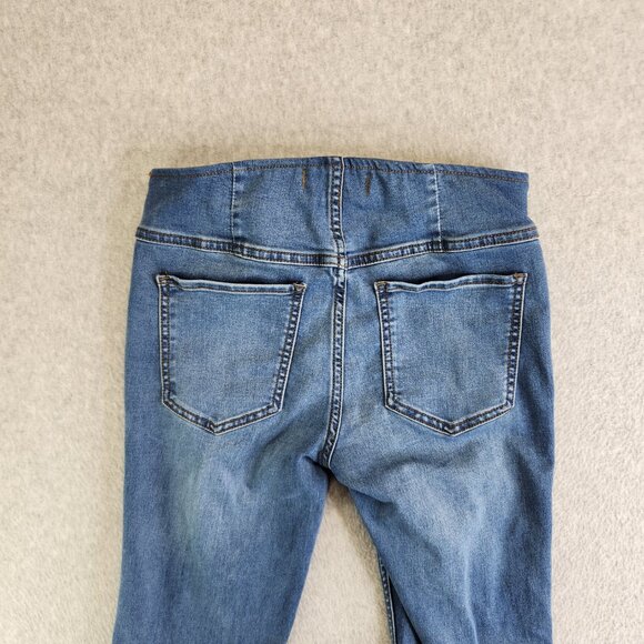 Free People Jeans Womens 26 Blue We The Free Penny Pull On Flare Low Rise FP - Picture 5 of 16